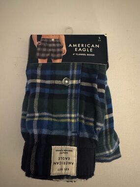 Flannel Boxers Mens Large American Eagle Plaid